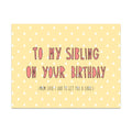 Near Modern Disaster Sibling Birthday Card