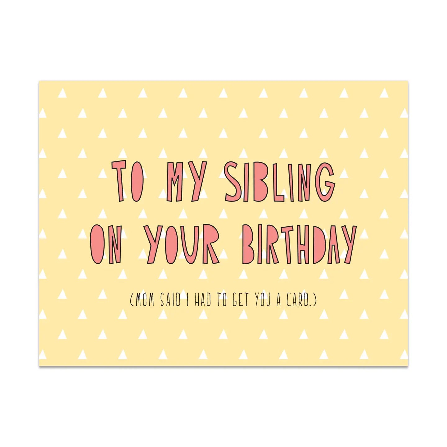 Near Modern Disaster Sibling Birthday Card
