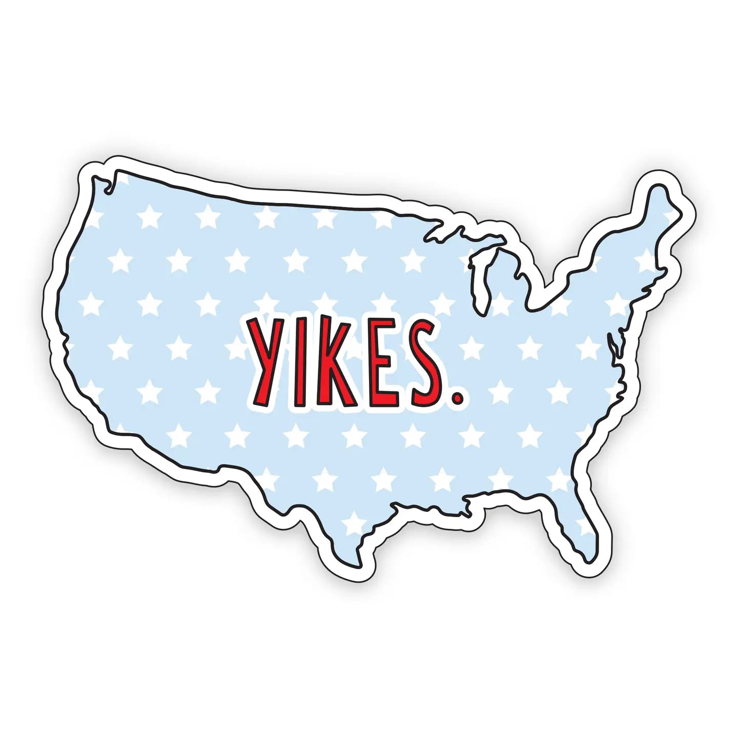Near Modern Disaster USA Yikes Sticker