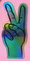 Pier Six Peace Holographic Sticker