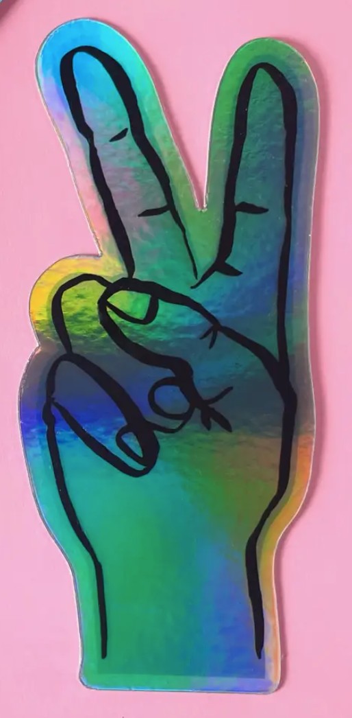 Pier Six Peace Holographic Sticker