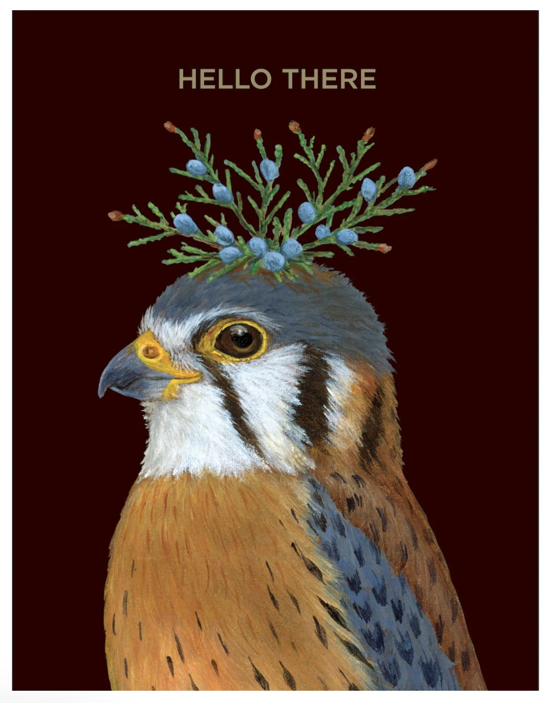 Hester & Cook Hello There Krestrel Card with Foil