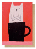 East End Cat in a Cup Card