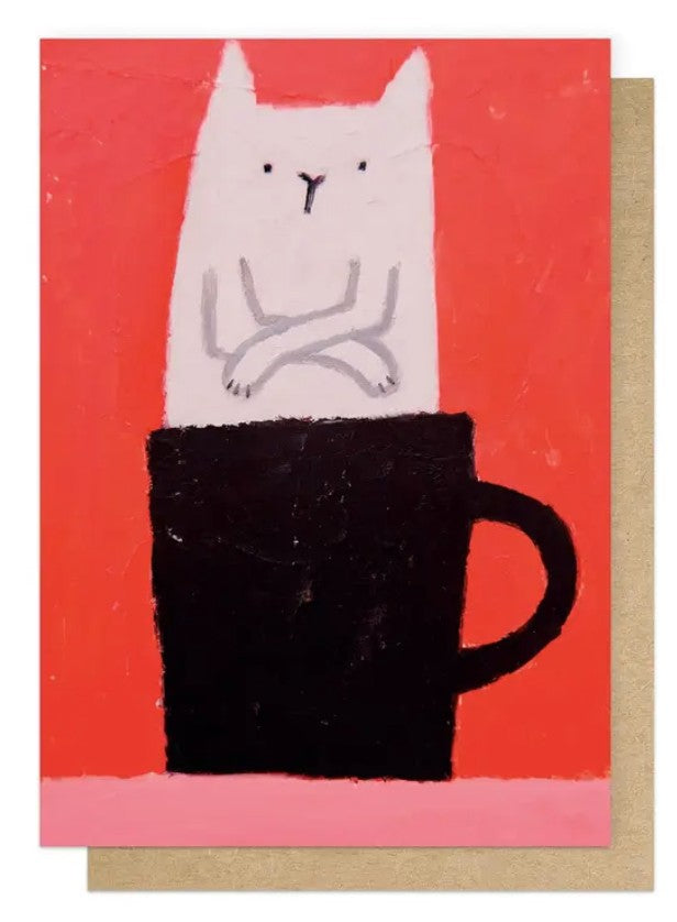 East End Cat in a Cup Card