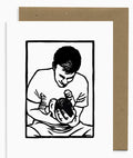 Lynnoleum Man Baby Hug Card