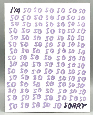 Westland Press So So So Sorry Card