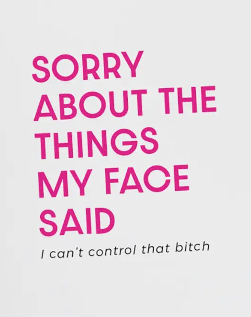 Jones Street Things My Face Said Card