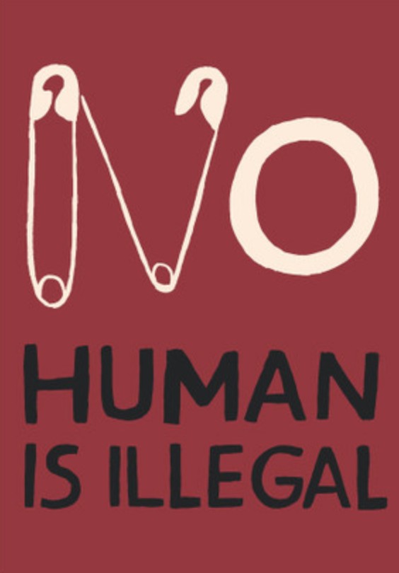 East End No Human is Illegal Card