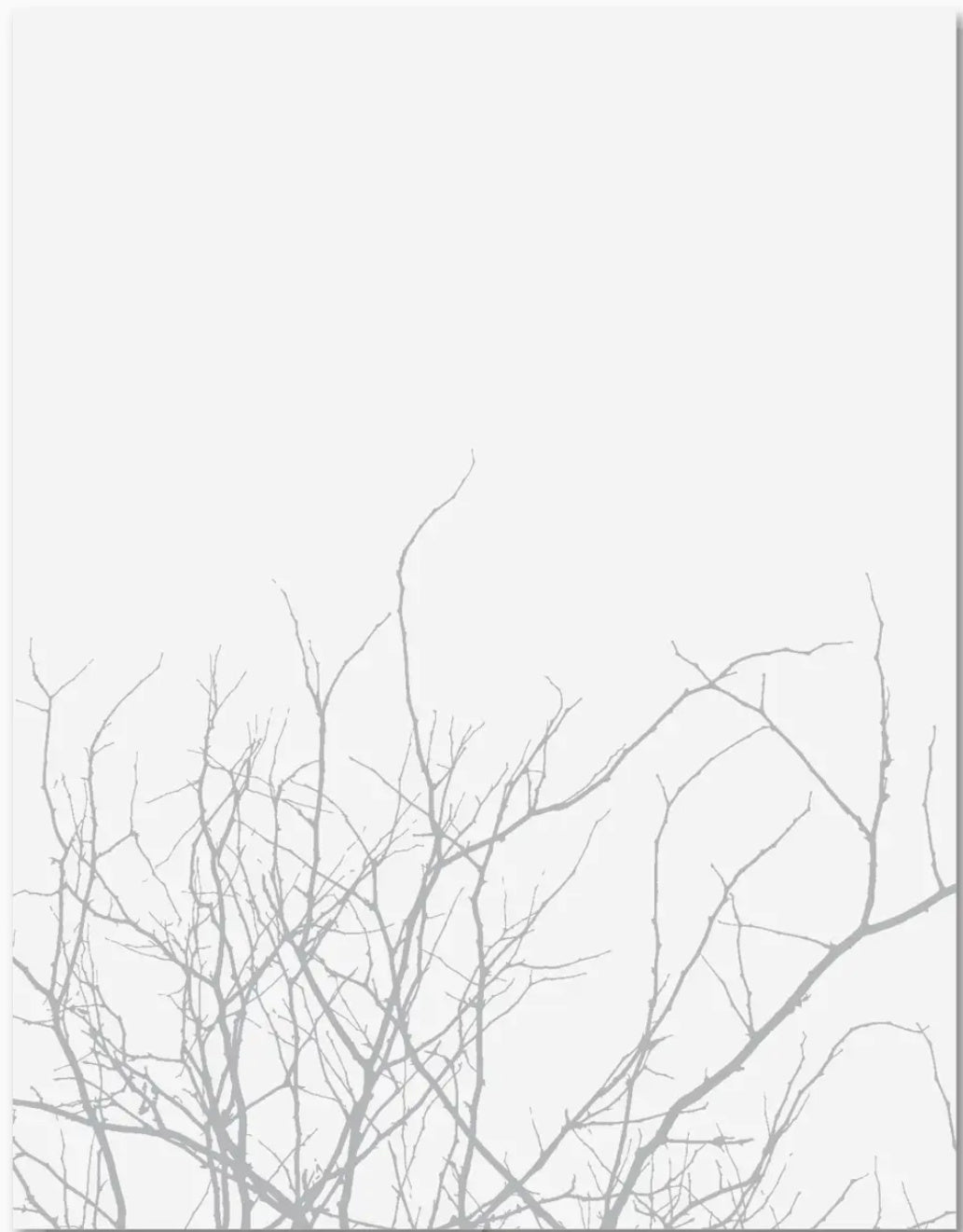 Quick Brown Fox Winter Branches Card