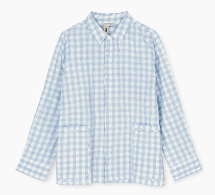 Juna Bianca Shirt, Light Blue/White