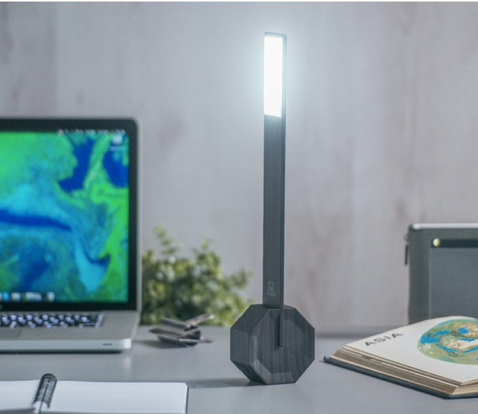 Gingko Octagon One Portable Desk Light, Black