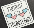 Pushing Whimsy Protect Trans Lives Sticker