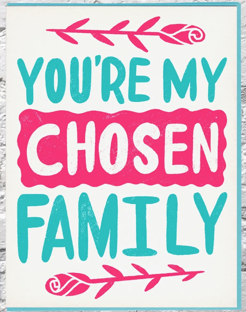Bench Pressed Chosen Family Card