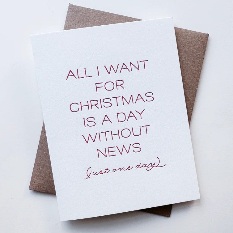 Steel Petal Press No News Christmas Card