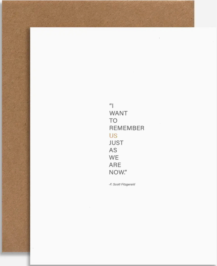 Souvenir I Want to Remember Us Card