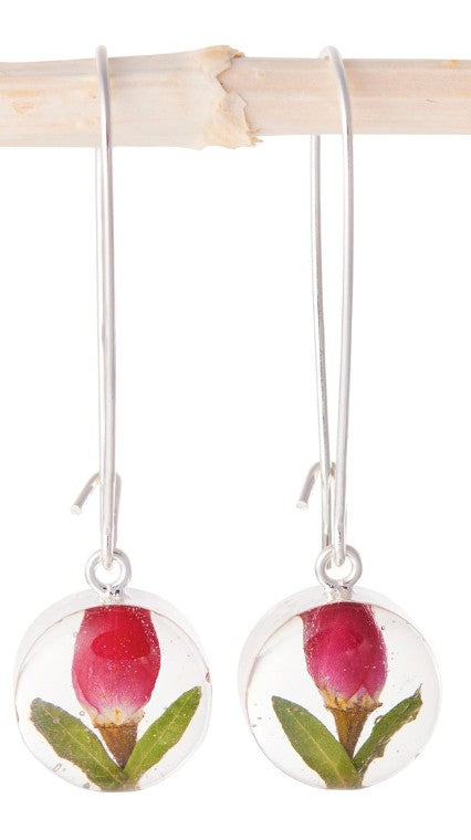 Fresh Flower Long Wire Earrings