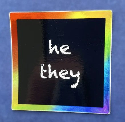 Pushing Whimsy He They Sticker