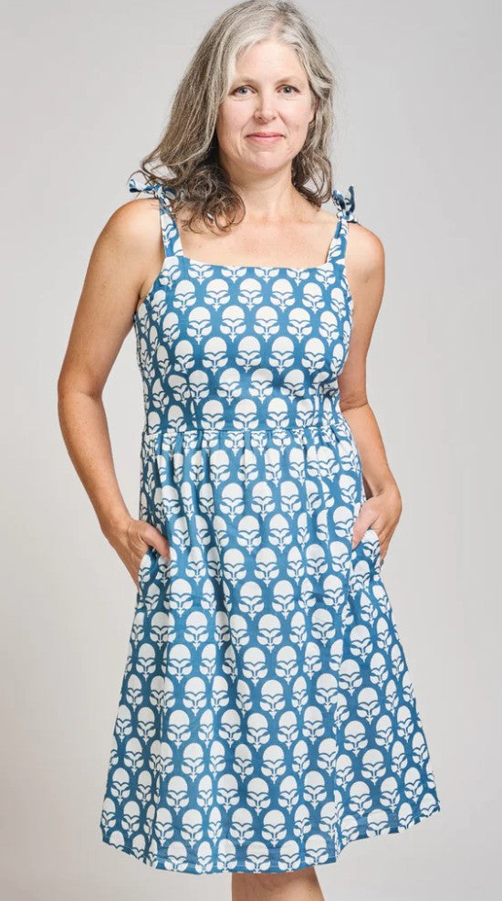 Mata Traders Provence Dress Marigold Blue