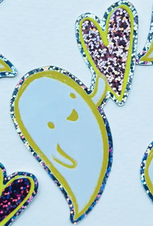 Ghost Academy Glitter Ghost Sticker