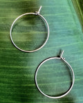 Cedar and Cypress Dainty Silver Hoops