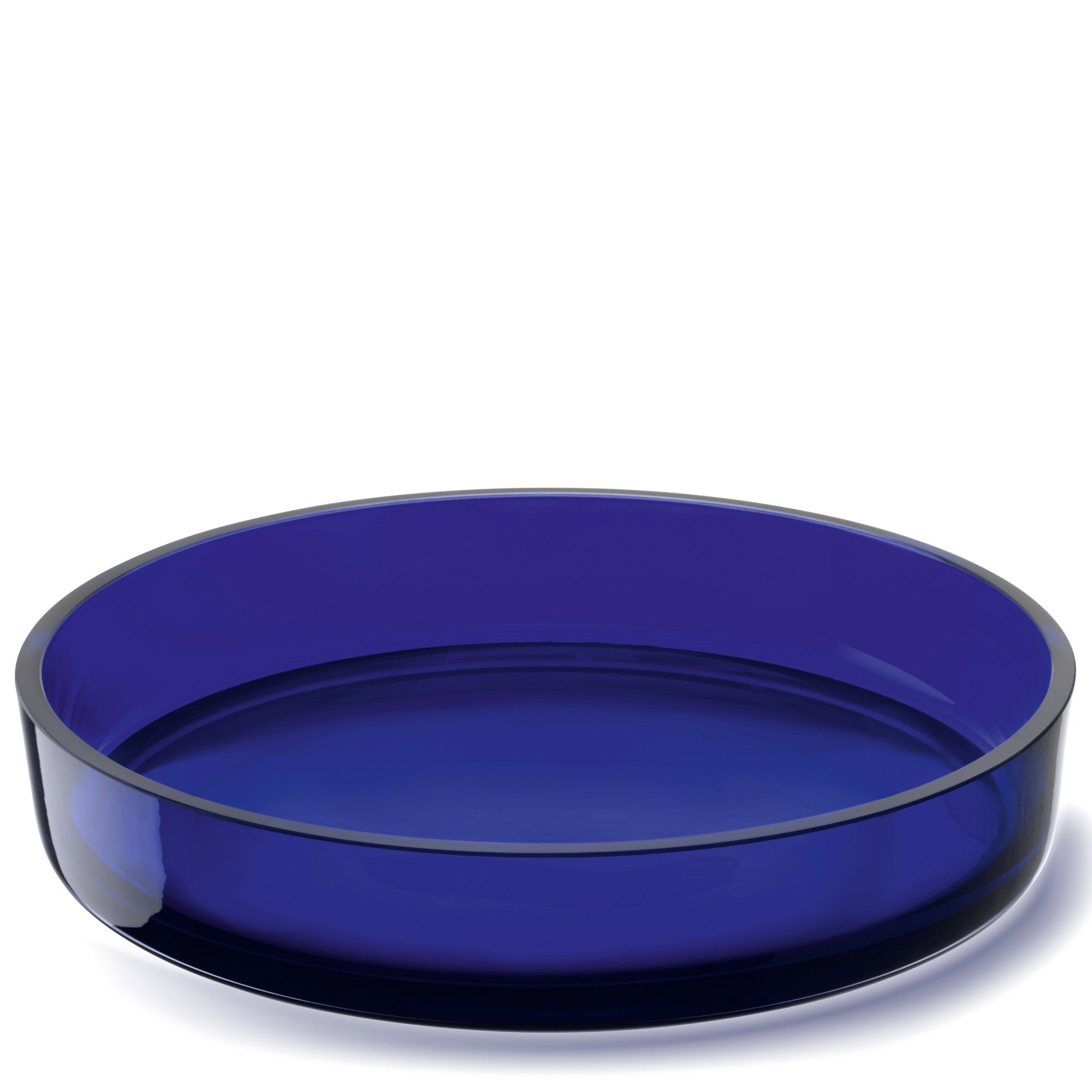 LSA Collective Low Glass Bowl, Cobalt