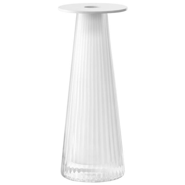 LSA Beacon Candle Holder/Vase, 8.75 in, White