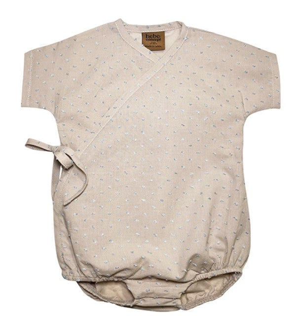 hebe Body Wrap with Light Taupe Plumetis
