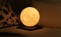 Gingko Smart Lunaspin Lamp with Wooden Walnut Base, LED Lights, Touch Control Button, Remote Control Dimmable Brightness, USB-C Charging