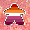 Pushing Whimsy Lesbian Meeple Sticker