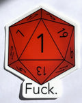 Pushing Whimsy Fuck Dice Sticker