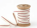 Studio Carta Metallic Line Ribbon, Natural/Red