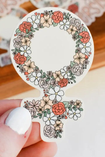 Kyn You Believe It Floral Female Symbol Sticker