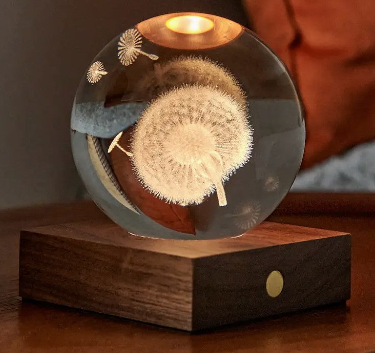 Gingko Amber Crystal Dandelion