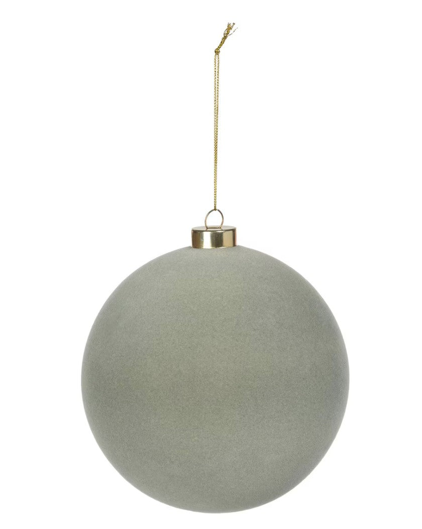 Park Hill Sage Flocked Ornament