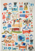 Bon Artis Painted Dog Tea Towel