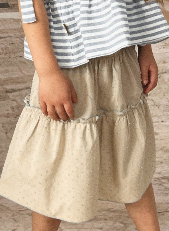 hebe Skirt Light Taupe Plumetis