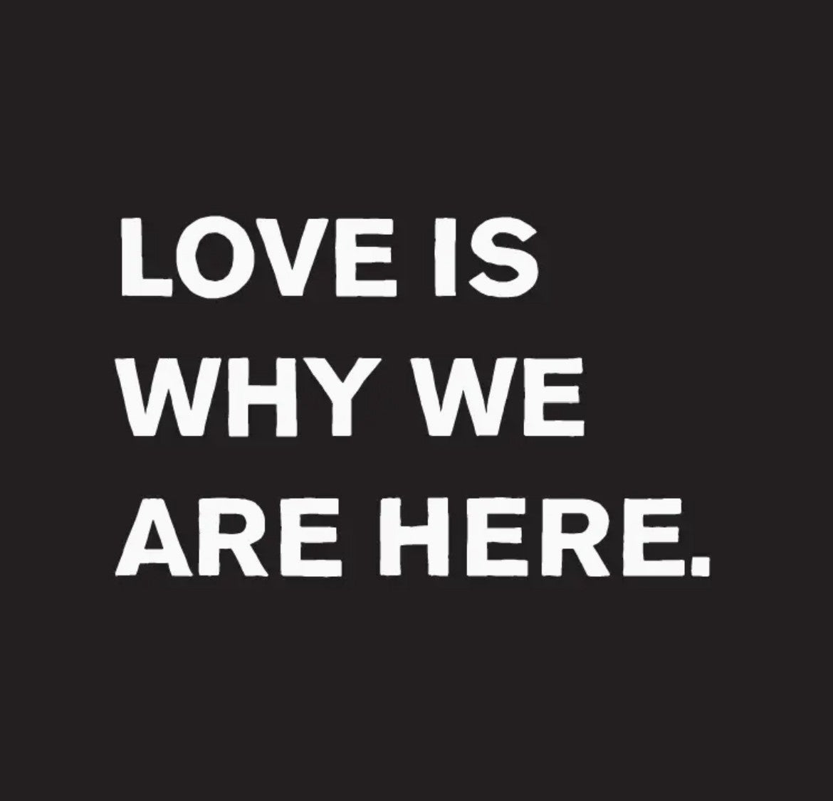 Ladyfingers Letterpress Love is Why We Are Here Sticker