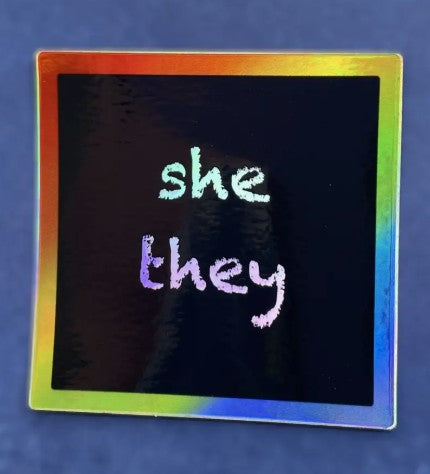 Pushing Whimsy She They Sticker