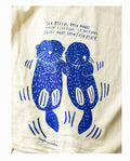 Honeyberry Sea Otters Tea Towel