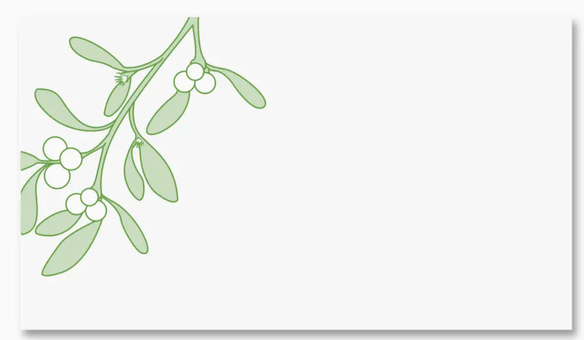 Quick Brown Fox Mistletoe Cards