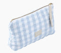 Juna Nola Makeup Bag, Light Blue/White