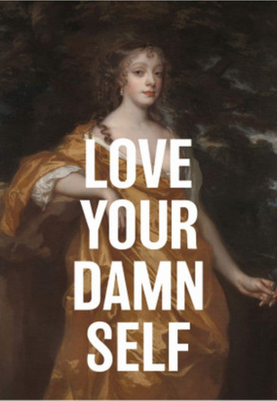East End Love Your Damn Self Postcard