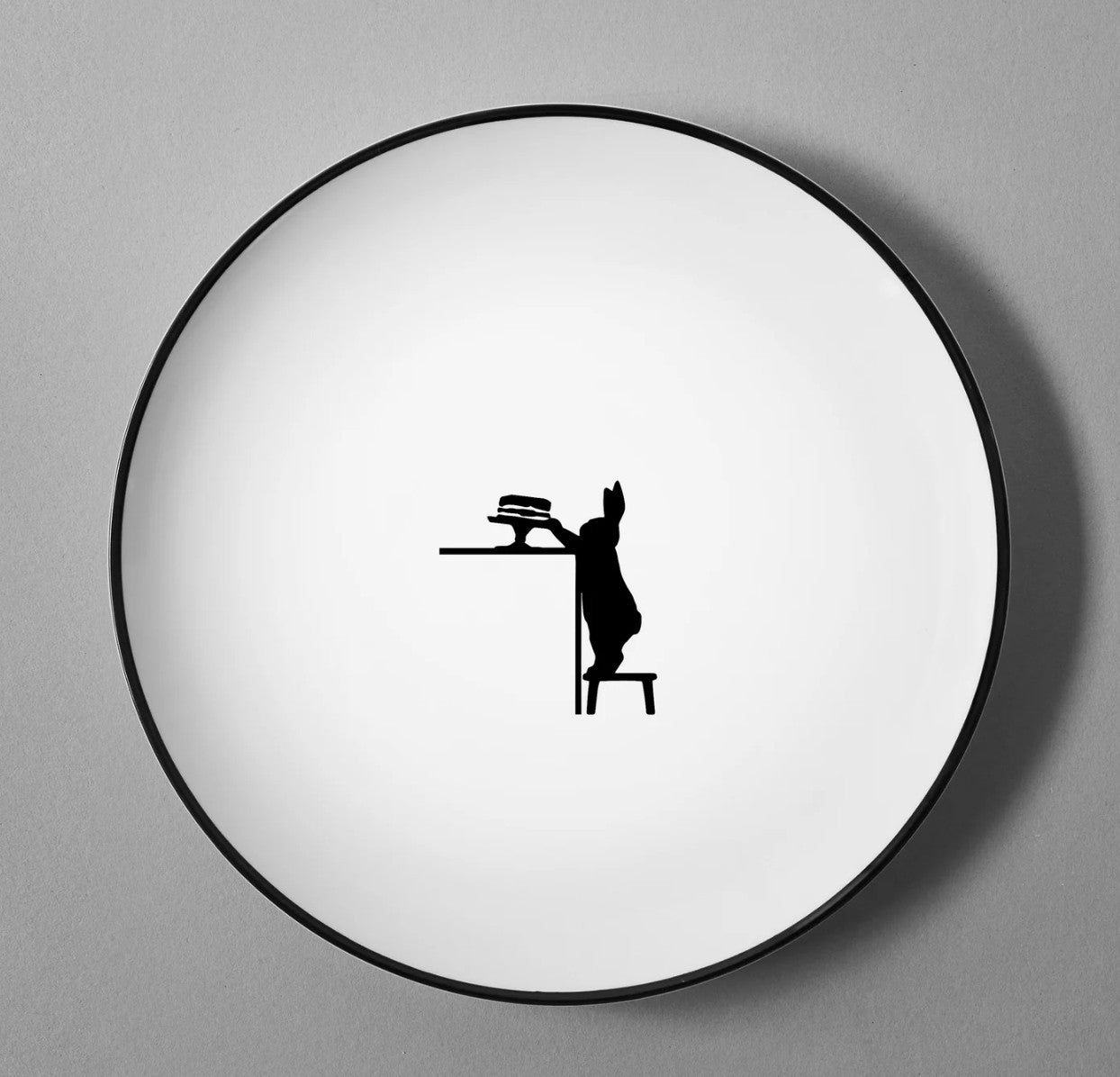HAM Cake Loving Rabbit Plate