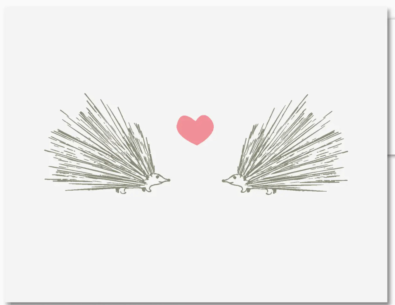 Quick Brown Fox Porcupine Love Card