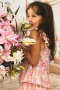 Hebe Pink Flower Blouse