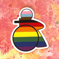 Pushing Whimsy Disability Meeple Sticker