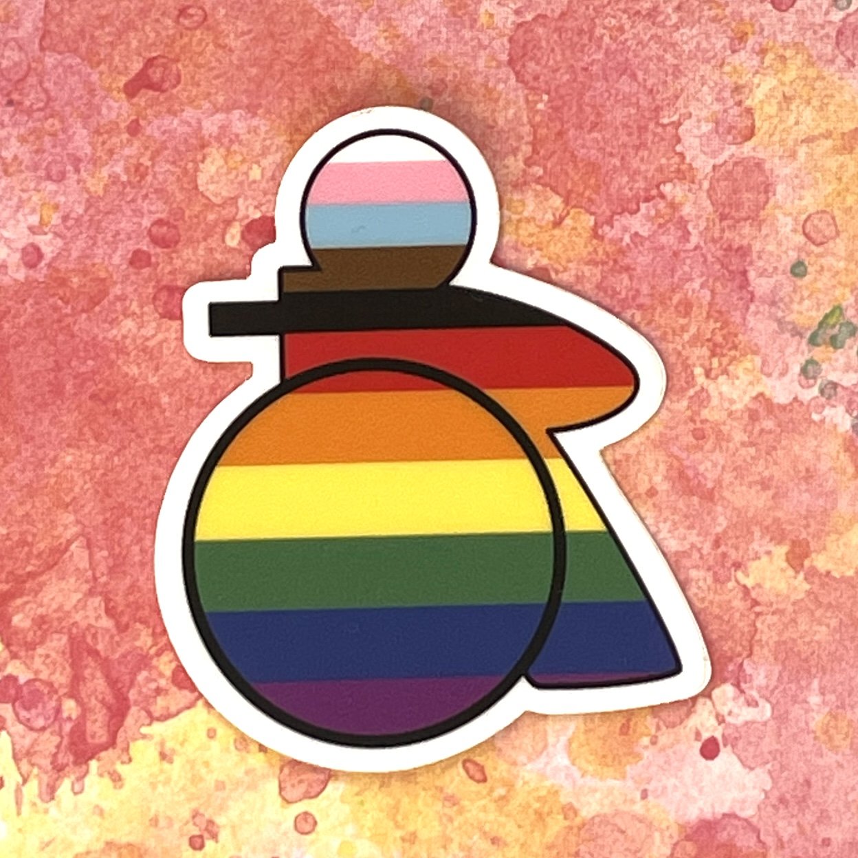 Pushing Whimsy Disability Meeple Sticker