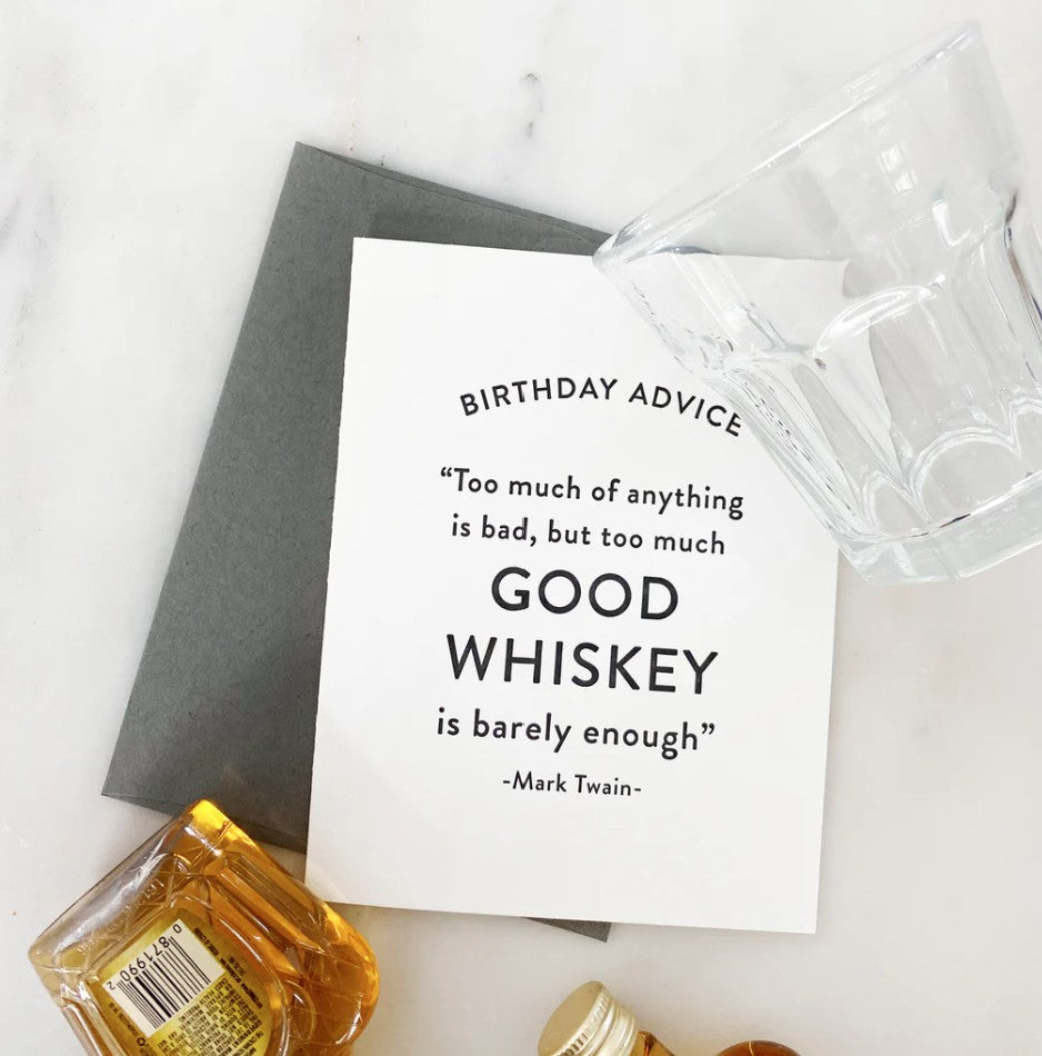 Steel Petal Press Birthday Whiskey Card