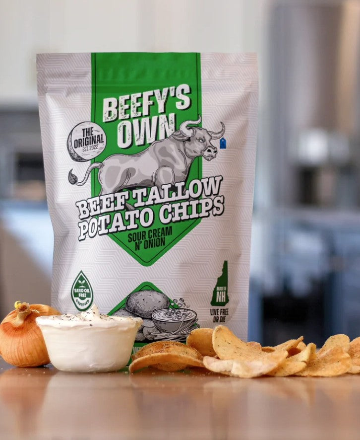 Beefy's Own Beef Tallow Potato Chips - Sour Cream N' Onion