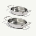 Made In Stainless Steel Oval Gratin Baker - Set of 2